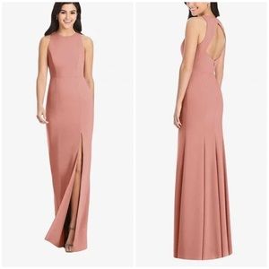 NWT Dessy Desert Rose Pink Trumpet Gown Size 12